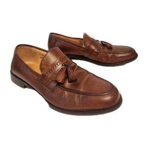 Johnston & Murphy J. Murphy Tassel Loafer Brown Leather Dress Shoe 11 VTG Itay